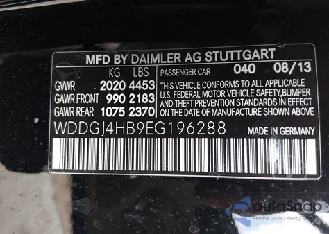 2014 Mercedes-Benz C 250 из США, поврежденный, VIN WDDGJ4HB9EG196288